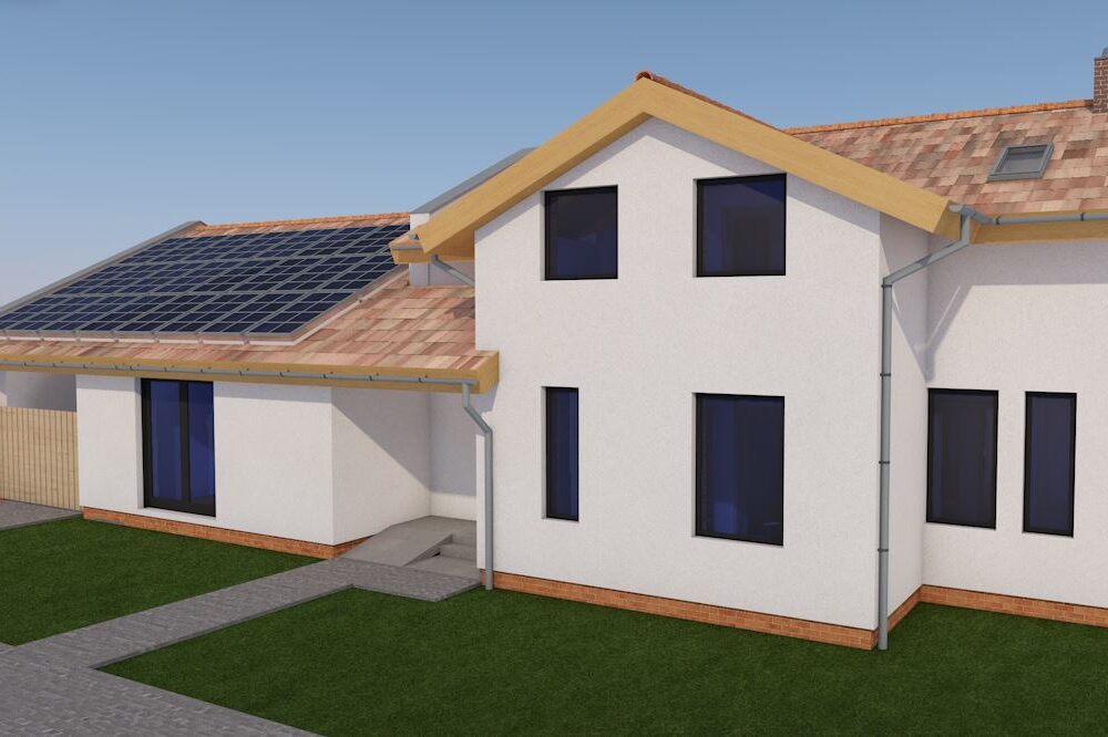 Hemp house under construction in Szeged