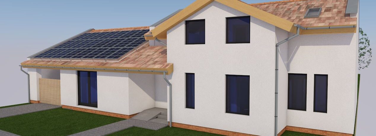 Hemp house under construction in Szeged